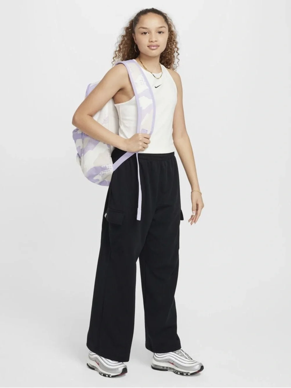 Nike Sportswear White Girls' Ribbed Tank Top
